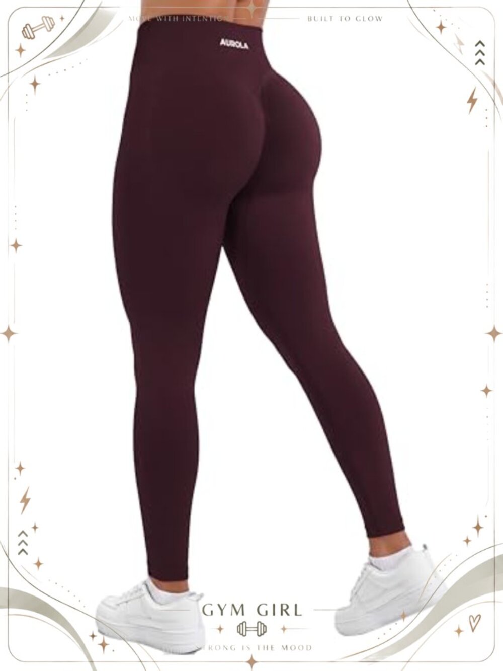Seamless Compression Workout Leggings Mid Rise Tummy Control